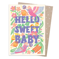 Greeting Card - Baby Galahs