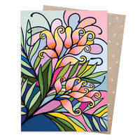 Greeting Card - Grevillea In The Garden