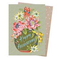 Greeting Card - Anniversary Vase