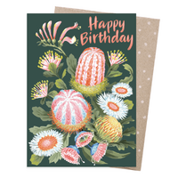 Greeting Card - Birthday Banksias