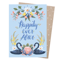 Greeting Card - Ever After Swans