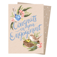 Greeting Card - Engagement Wrens