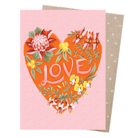 Greeting Card - Love Heart Natives