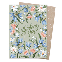Greeting Card - Thinking of You Bluebells