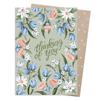 Greeting Card - Thinking of You Bluebells