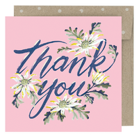 Mini Card - Thank You Flannel Flowers