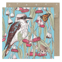 Mini Card - Silver Princess Kookaburra