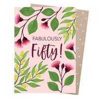 Greeting Card - 50th Birthday Botanicals