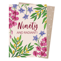 Greeting Card - 90th Birthday Botanicals