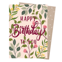 Greeting Card - Birthday Blossoms