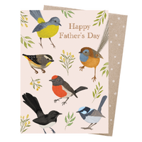 Greeting Card - Father's Day - Little Birdies