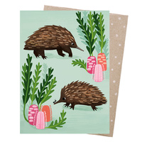 Greeting Card - Short-beaked Echidnas 