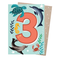 Greeting Card - Age 3 - Under The Sea