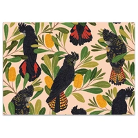 Folded Wrapping Paper - Cockatoos & Banksia