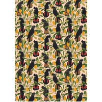 Flat Wrapping Paper - Cockatoos & Banksia
