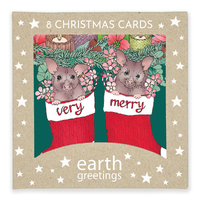 Boxed Christmas Cards (Square) - Merry Possums
