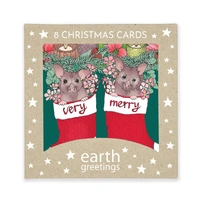 Boxed Christmas Cards (Square) - Merry Possums