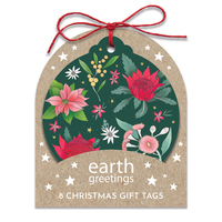 Christmas Gift Tags (Set of 8) - Festive Floral